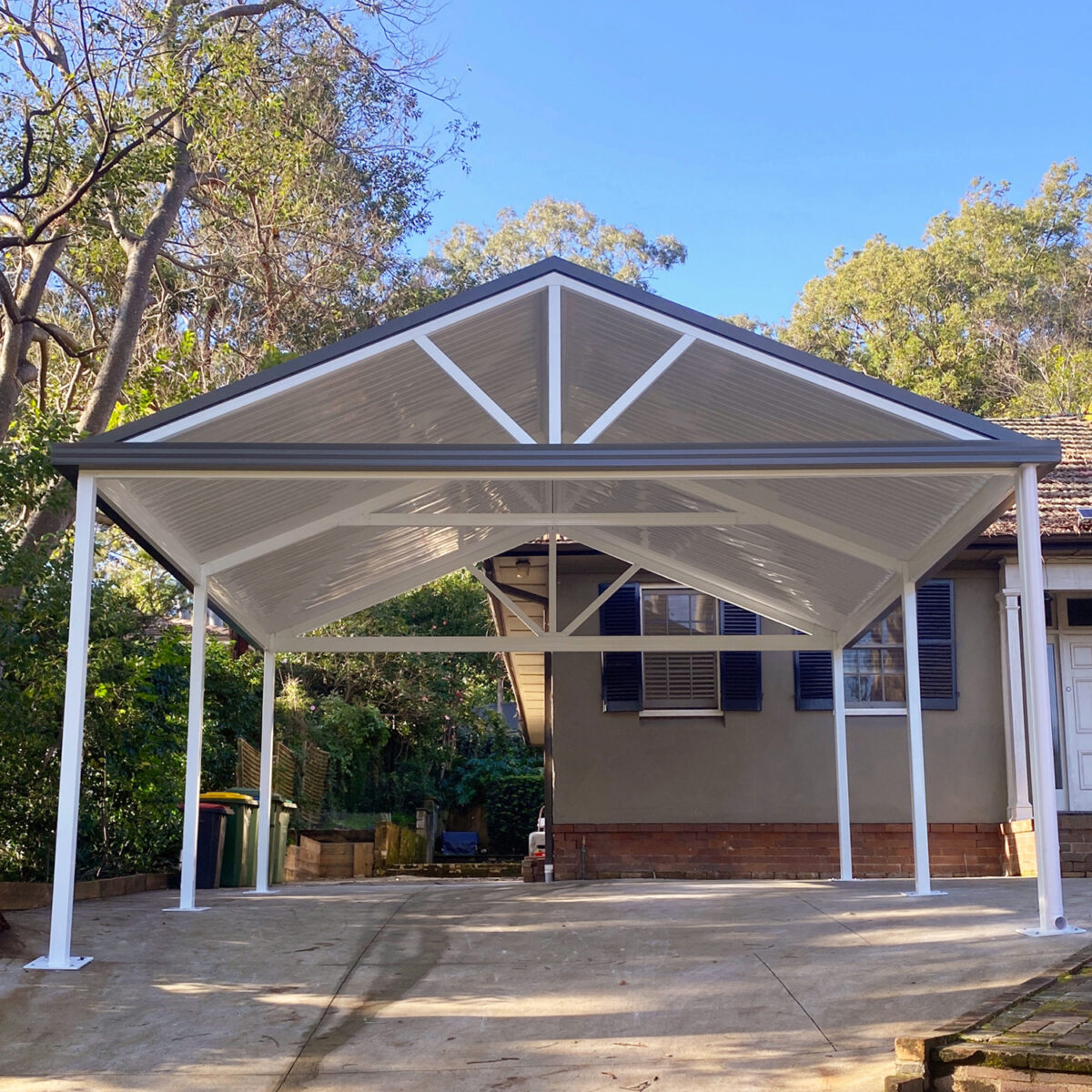 DIY Freestanding Gable Roof Carport Kit Classic & Durable
