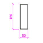 150 x 50mm aluminium beams 6000mm length