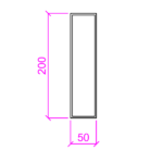 200 x 50mm aluminium beams 8000mm length