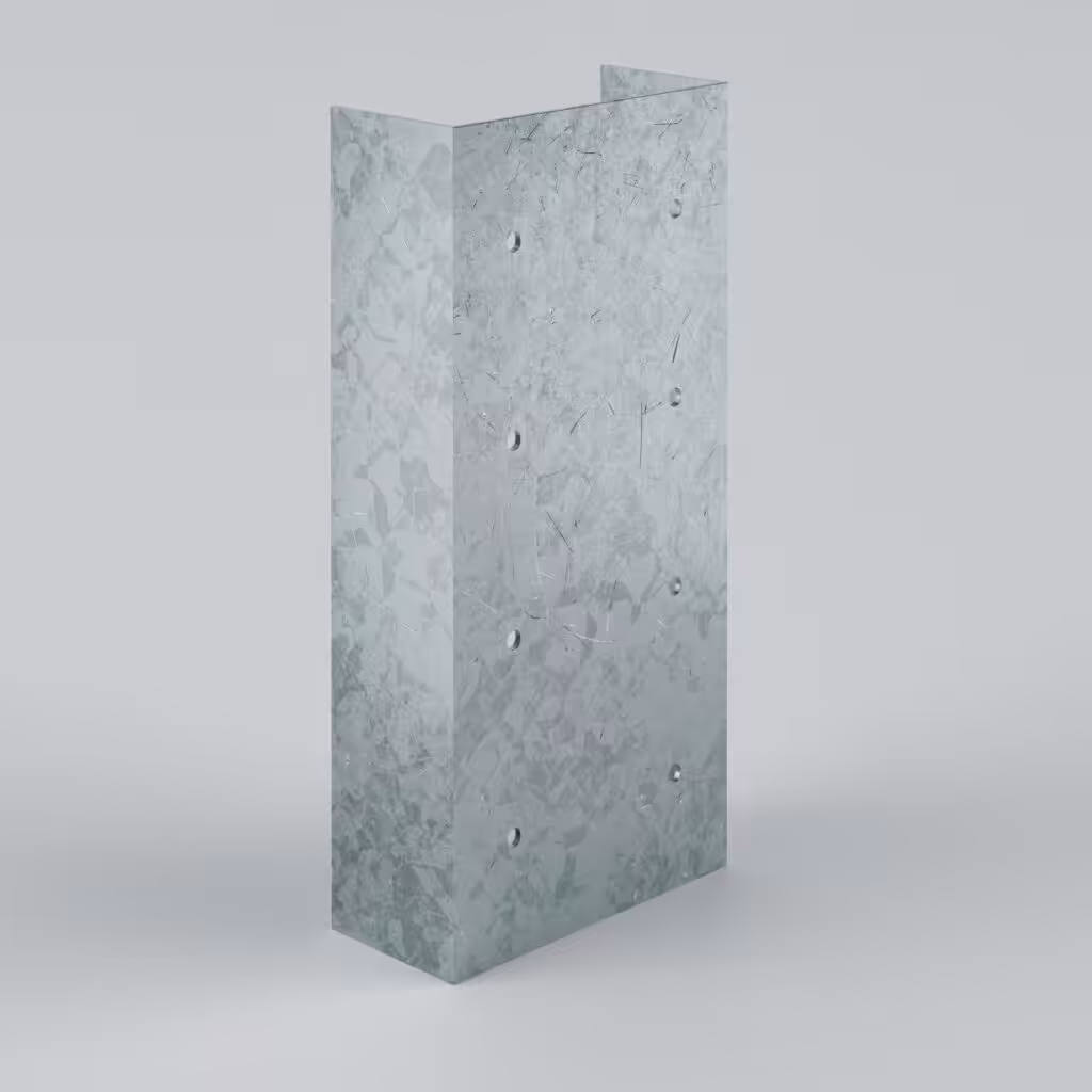 Transparent panel with textured surface and holes.