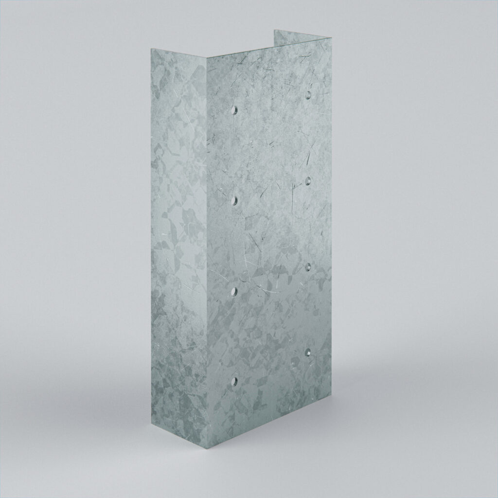 Transparent panel with textured surface and holes.