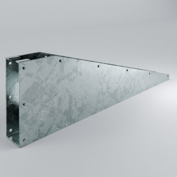 Metal angle bracket for structural support applications.