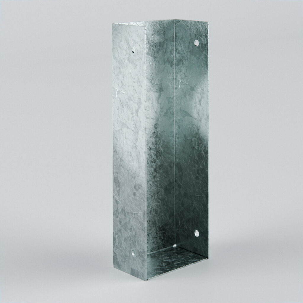 Transparent glass display cabinet with minimalist design.