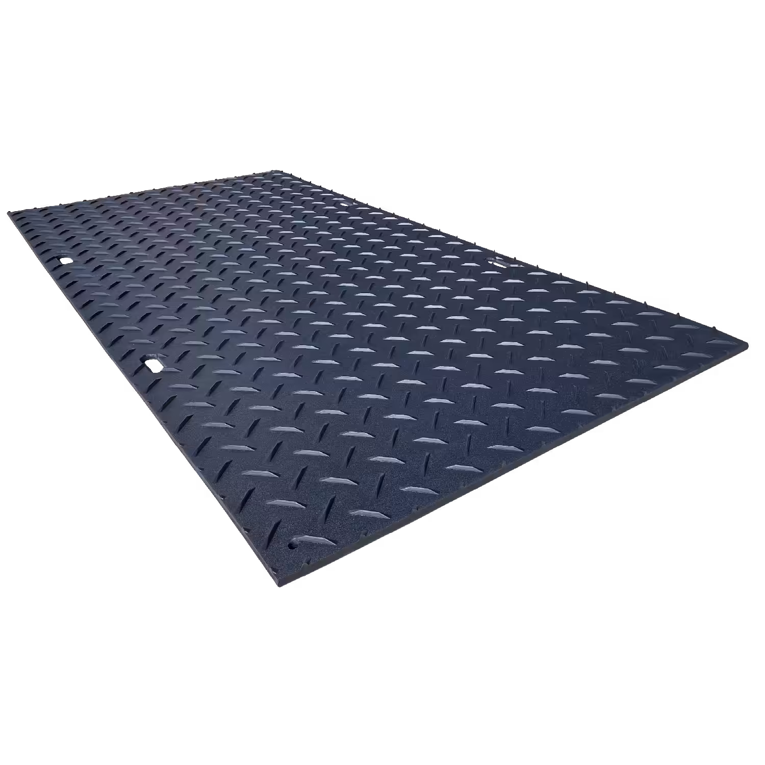Textured rubber mat with diamond pattern design.