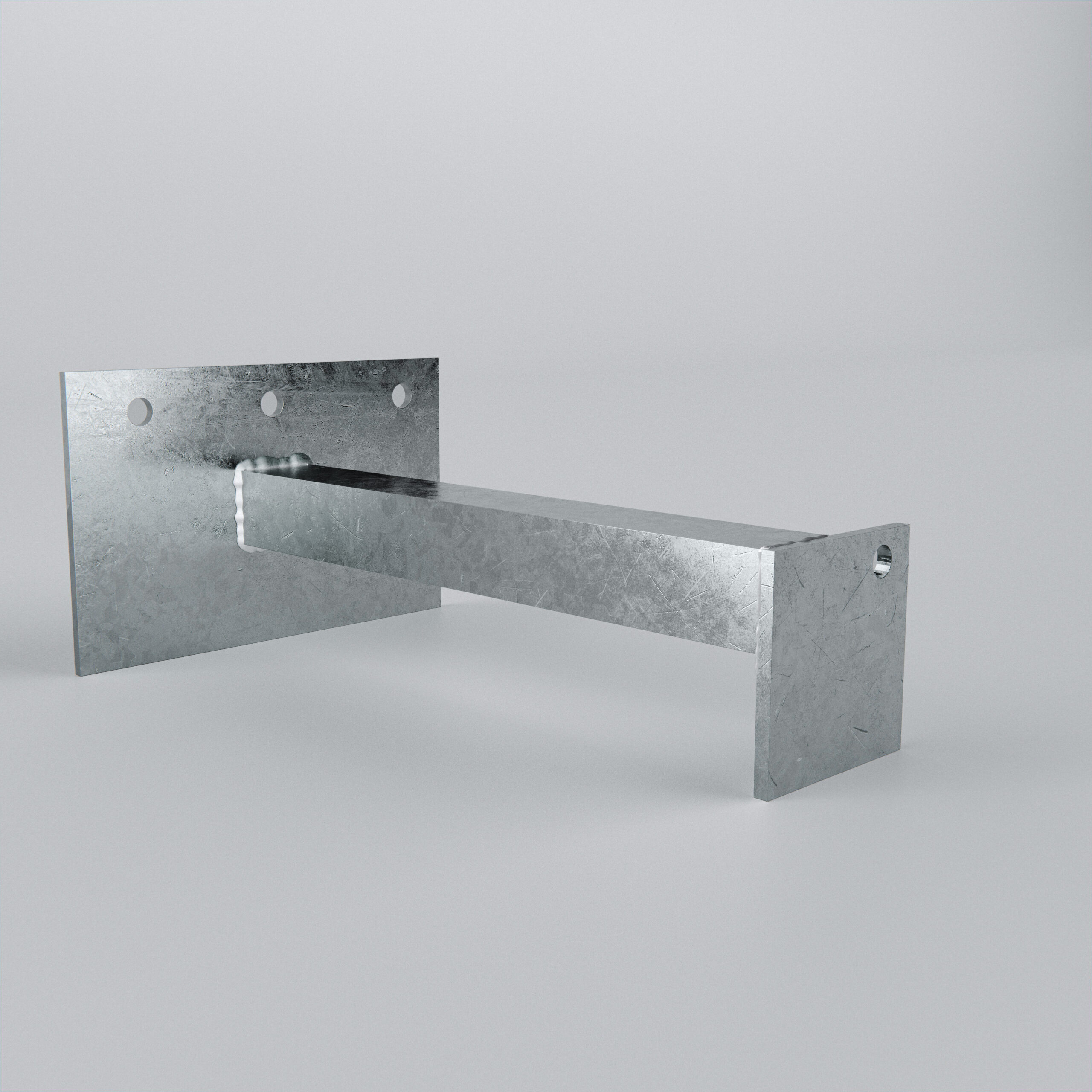 Metal bracket for sturdy mounting applications
