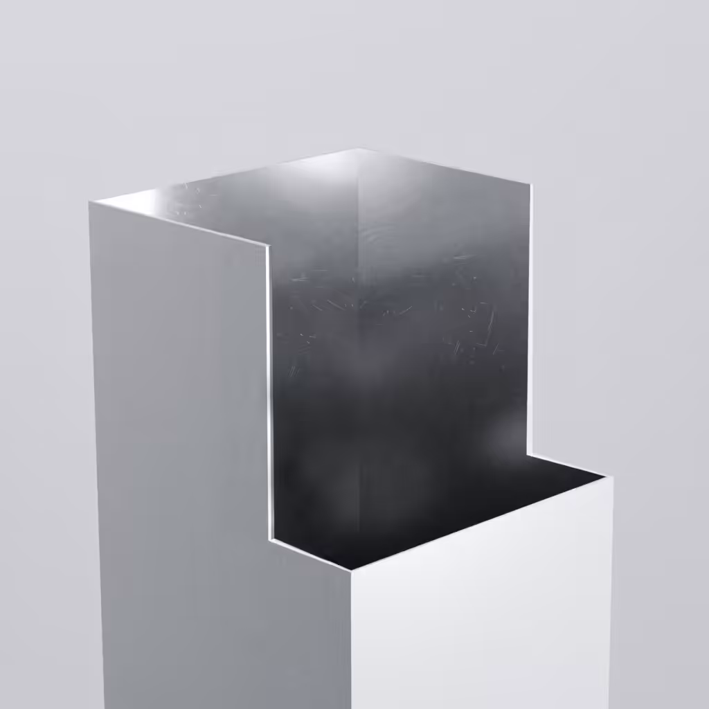 Close-up of a metallic rectangular structure